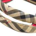 バーバリー BURBERRY ヴィンテージチェック トート 8017740 ベージュ×レッド キャンバス 2WAYバッグ チェック柄 ショルダー A4 大容量