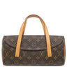 ルイヴィトン LOUIS VUITTON ソナチネ M51902 モノグラム モノグラムキャンバス ハンドバッグ ゴールド金具 茶 赤