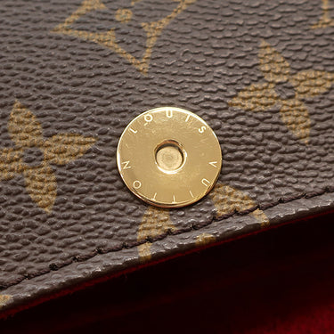 ルイヴィトン LOUIS VUITTON ソナチネ M51902 モノグラム モノグラムキャンバス ハンドバッグ ゴールド金具 茶 赤