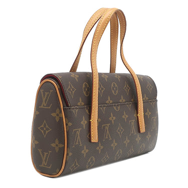 ルイヴィトン LOUIS VUITTON ソナチネ M51902 モノグラム モノグラムキャンバス ハンドバッグ ゴールド金具 茶 赤