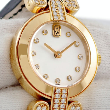 腕時計 ハリーウィンストン Harry Winston プルミエール クオーツ レディース K18YG無垢 ダイヤモンド ラウンド
