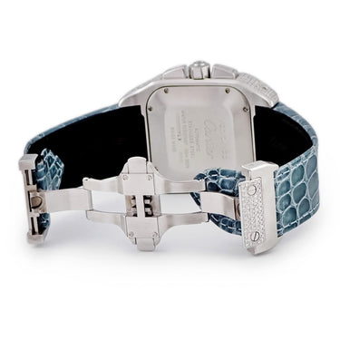 腕時計 カルティエ Cartier サントス100 XL クロノグラフ W20090X8 自動巻き メンズ ダイヤ スクエア ローマン スモールセコンド