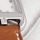 腕時計 エルメス HERMES ケープコッド PM CC1.210a クオーツ レディース 純正ダイヤ ホワイト シェル スクエア