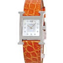 腕時計 エルメス HERMES Hウォッチ PM HH1.210 クオーツ レディース 純正ダイヤ ホワイト シェル H型 スクエア 2針