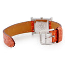 腕時計 エルメス HERMES Hウォッチ PM HH1.210 クオーツ レディース 純正ダイヤ ホワイト シェル H型 スクエア 2針