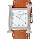 腕時計 エルメス HERMES Hウォッチ TGM HH1.810 036831WW00 クオーツ メンズ ホワイト スクエア H型 アラビア