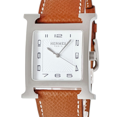 腕時計 エルメス HERMES Hウォッチ TGM HH1.810 036831WW00 クオーツ メンズ ホワイト スクエア H型 アラビア