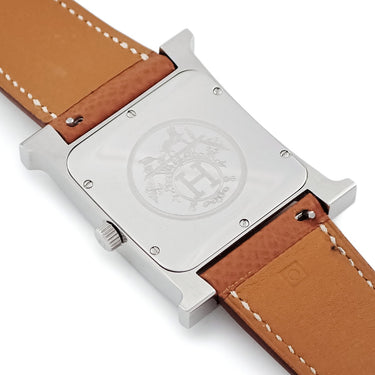 腕時計 エルメス HERMES Hウォッチ TGM HH1.810 036831WW00 クオーツ メンズ ホワイト スクエア H型 アラビア