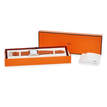 腕時計 エルメス HERMES Hウォッチ TGM HH1.810 036831WW00 クオーツ メンズ ホワイト スクエア H型 アラビア