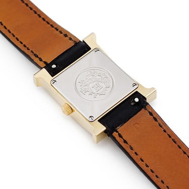 腕時計 エルメス HERMES Hウォッチ PM HH1.202 HH1.202.142/VB892 クオーツ レディース ホワイト H型 スクエア ドゥブルトゥール