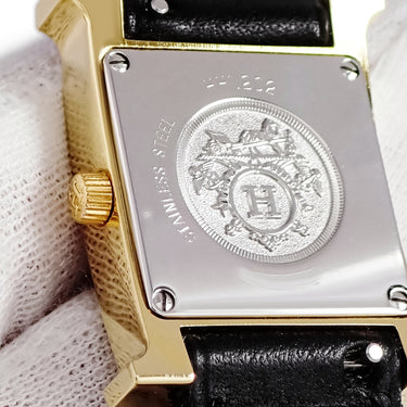 腕時計 エルメス HERMES Hウォッチ PM HH1.202 HH1.202.142/VB892 クオーツ レディース ホワイト H型 スクエア ドゥブルトゥール