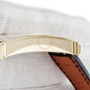 腕時計 エルメス HERMES Hウォッチ MM HH1.501 クオーツ メンズ レディース ホワイト 白 GP 金 メッキ H型 アラビア スクエア