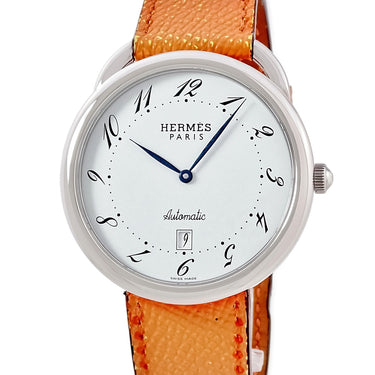 腕時計 エルメス HERMES アルソー AR4.810 自動巻き メンズ 青針 デイト アラビア ラウンド