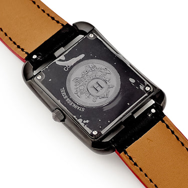 腕時計 エルメス HERMES ケープコッド GM シャドウ CC3.711 クオーツ メンズ 新品同様 ドゥブルトゥール ブラック スクエア アラビア