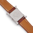 腕時計 エルメス HERMES Hウォッチ PM HH1.210 クオーツ レディース ホワイト アラビア スクエア H型 ギョーシェ