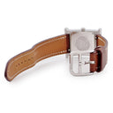 腕時計 エルメス HERMES Hウォッチ PM HH1.210 クオーツ レディース ホワイト アラビア スクエア H型 ギョーシェ