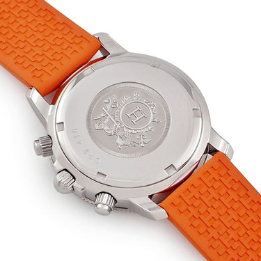 腕時計 エルメス HERMES クリッパー ダイバー クロノグラフ CP2.410 クオーツ メンズ スモールセコンド デイト アラビア