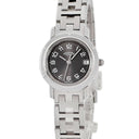 腕時計 エルメス HERMES クリッパー CL4.210 CL4.210.230/3758 クオーツ レディース グレー デイト アラビア サンレイ ラウンド