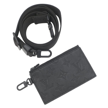 ルイヴィトン LOUIS VUITTON ガストン ウェアラブル ウォレット M81115 モノグラムシャドウ レザー モノグラムシャドウレザー ショルダーバッグ マットブラック金具 黒