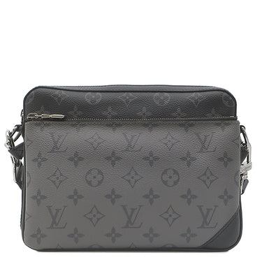 ルイヴィトン LOUIS VUITTON トリオ メッセンジャー M69443 モノグラムエクリプス モノグラムエクリプス モノグラムエクリプスリバースキャンバス ショルダーバッグ シルバー金具 黒 グレー