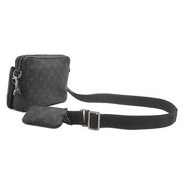 ルイヴィトン LOUIS VUITTON トリオ メッセンジャー M69443 モノグラムエクリプス モノグラムエクリプス モノグラムエクリプスリバースキャンバス ショルダーバッグ シルバー金具 黒 グレー