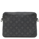 ルイヴィトン LOUIS VUITTON トリオ メッセンジャー M69443 モノグラムエクリプス モノグラムエクリプス モノグラムエクリプスリバースキャンバス ショルダーバッグ シルバー金具 黒 グレー