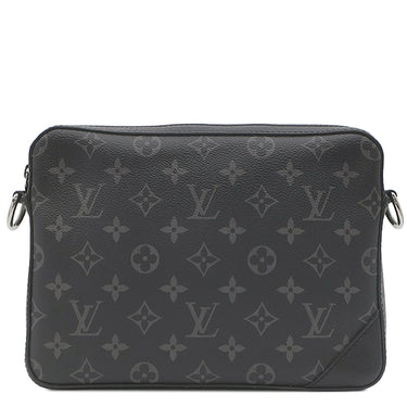 ルイヴィトン LOUIS VUITTON トリオ メッセンジャー M69443 モノグラムエクリプス モノグラムエクリプス モノグラムエクリプスリバースキャンバス ショルダーバッグ シルバー金具 黒 グレー