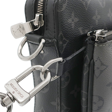 ルイヴィトン LOUIS VUITTON トリオ メッセンジャー M69443 モノグラムエクリプス モノグラムエクリプス モノグラムエクリプスリバースキャンバス ショルダーバッグ シルバー金具 黒 グレー