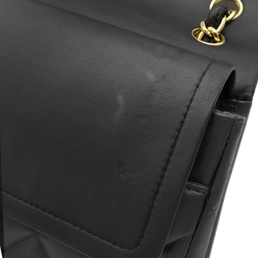 シャネル CHANEL マトラッセ チェーンショルダー A58600 ブラック×ボルドー ラムスキン ショルダーバッグ ゴールド金具 ダブルフラップ