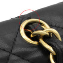 シャネル CHANEL マトラッセ チェーンショルダー A58600 ブラック×ボルドー ラムスキン ショルダーバッグ ゴールド金具 ダブルフラップ