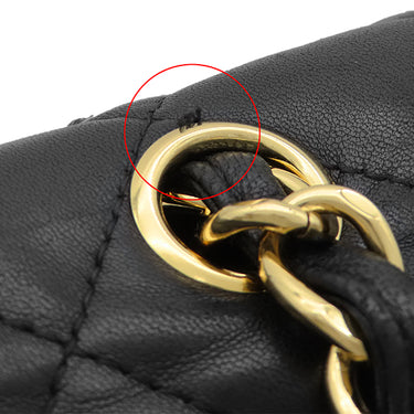 シャネル CHANEL マトラッセ チェーンショルダー A58600 ブラック×ボルドー ラムスキン ショルダーバッグ ゴールド金具 ダブルフラップ