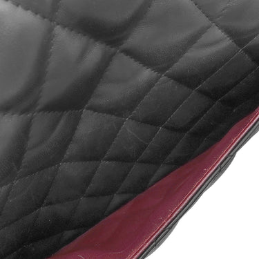 シャネル CHANEL マトラッセ チェーンショルダー A58600 ブラック×ボルドー ラムスキン ショルダーバッグ ゴールド金具 ダブルフラップ