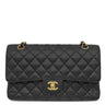 シャネル CHANEL マトラッセ25 ダブルフラップ A01112 ブラック キャビアスキン ショルダーバッグ ゴールド金具 チェーンショルダー