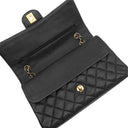 シャネル CHANEL マトラッセ25 ダブルフラップ A01112 ブラック キャビアスキン ショルダーバッグ ゴールド金具 チェーンショルダー