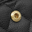 シャネル CHANEL マトラッセ25 ダブルフラップ A01112 ブラック キャビアスキン ショルダーバッグ ゴールド金具 チェーンショルダー