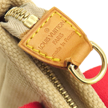 ルイヴィトン LOUIS VUITTON アンティグア カバ PM M40038 ベージュ×レッド キャンバス トートバッグ ゴールド金具