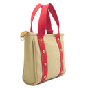 ルイヴィトン LOUIS VUITTON アンティグア カバ PM M40038 ベージュ×レッド キャンバス トートバッグ ゴールド金具