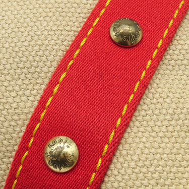 ルイヴィトン LOUIS VUITTON アンティグア カバ PM M40038 ベージュ×レッド キャンバス トートバッグ ゴールド金具