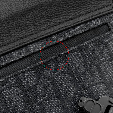 クリスチャン・ディオール Christian Dior サドル メッセンジャー 1ADPO325YKY_H03E ブラック ファブリック カーフ ショルダーバッグ シルバー金具 オブリーク ジャガード