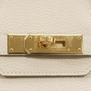 エルメス HERMES バーキン30 クレ トゴ ハンドバッグ ゴールド金具 オフホワイト