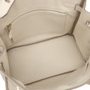 エルメス HERMES バーキン30 クレ トゴ ハンドバッグ ゴールド金具 オフホワイト