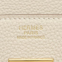 エルメス HERMES バーキン30 クレ トゴ ハンドバッグ ゴールド金具 オフホワイト