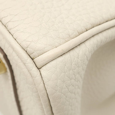 エルメス HERMES バーキン30 クレ トゴ ハンドバッグ ゴールド金具 オフホワイト