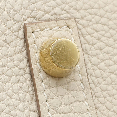 エルメス HERMES バーキン30 クレ トゴ ハンドバッグ ゴールド金具 オフホワイト