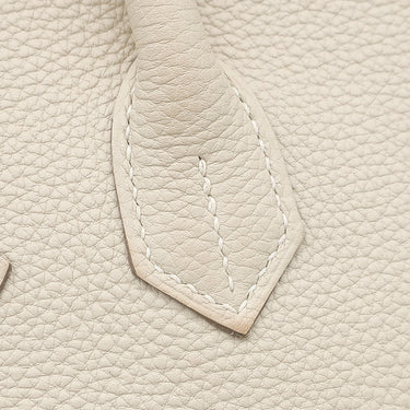 エルメス HERMES バーキン30 クレ トゴ ハンドバッグ ゴールド金具 オフホワイト