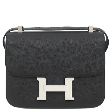 エルメス HERMES コンスタンス 24 ミロワール ブラック ヴォーエプソン ショルダーバッグ シルバー金具 黒 2025年製