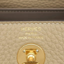 エルメス HERMES リンディ 2 ミニ 20 ヴェルソ トレンチ×グリアスファルト トリヨンクレマンス ショルダーバッグ ゴールド金具 2025年製
