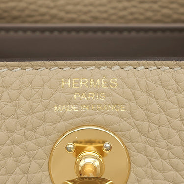 エルメス HERMES リンディ 2 ミニ 20 ヴェルソ トレンチ×グリアスファルト トリヨンクレマンス ショルダーバッグ ゴールド金具 2025年製