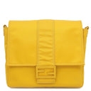 フェンディ FENDI バゲット メッセンジャーバッグ ミディアム 7VA537 イエロー ナイロン ショルダーバッグ マットイエロー金具