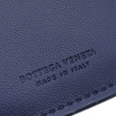 ボッテガヴェネタ BOTTEGA VENETA イントレチャート 三つ折りウォレット ブルー レザー 三つ折り財布 ガンメタル金具 コンパクト